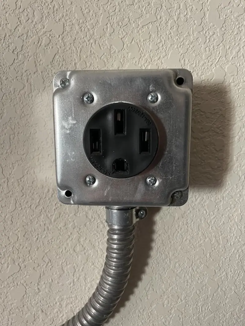NEMA 14-50 outlet installed for Electrical Panel Upgrade in Fox River Grove